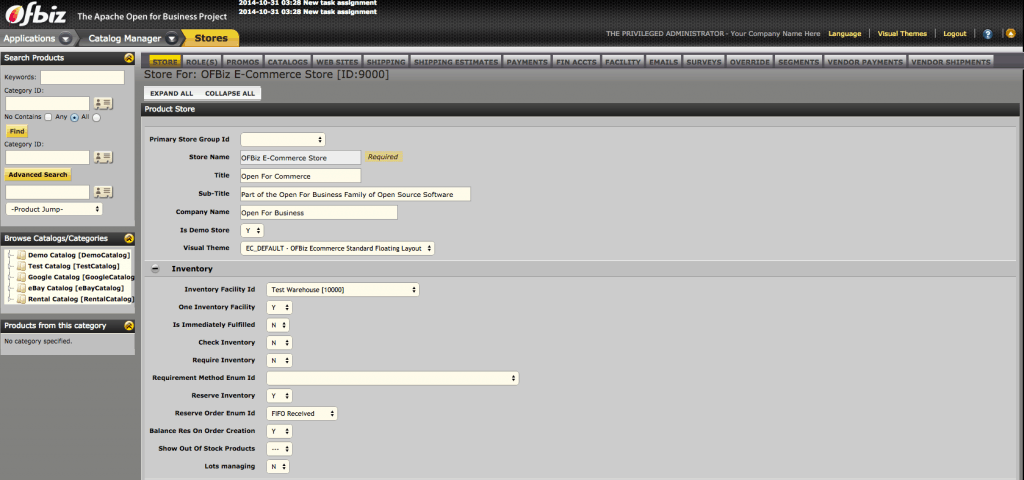OFBiz-Inventory-Settings