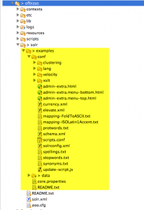 Ofbiz Example Core Structure in Solr