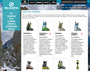 Multi-Brand Ecommerce for Scarpa North America