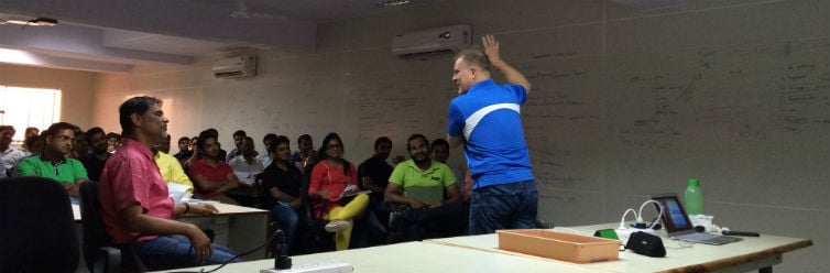 John Bates of Executive Speaking Success teaching in Indore