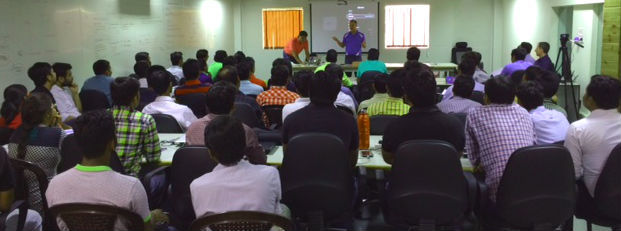 John Bates providing his Executive Speaking Success course to the Indore team.