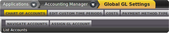 Account Manager Menu