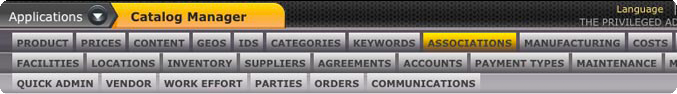 associations tab ofbiz