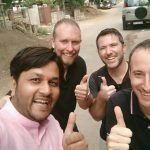 HotWax Systems' Ashish Vijaywargiya (VP of Operations), Mike Bates (CEO), Scott Gray (Software Developer) and Jacopo Cappellato (CTO) love a good selfie pic