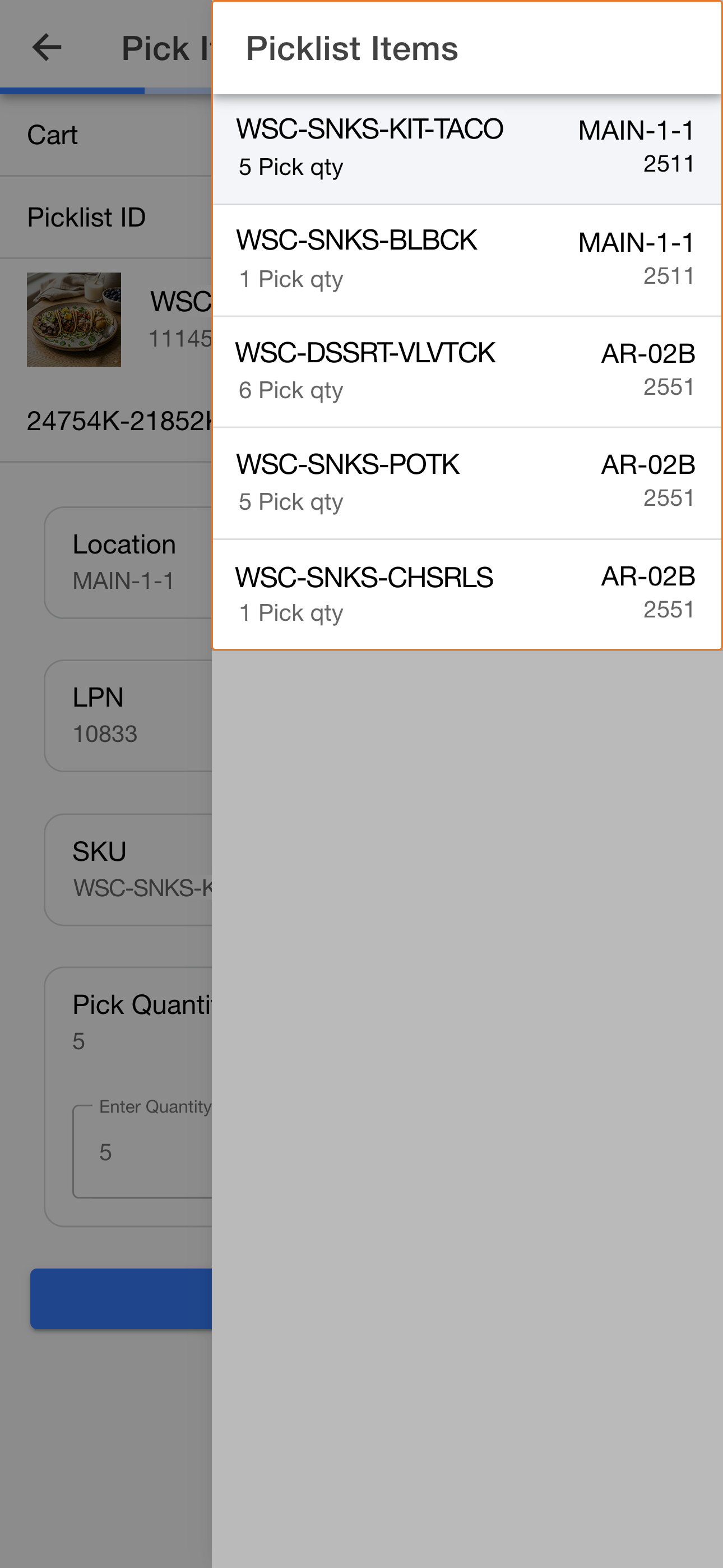 Generate Picklists in Optimal Walking Sequence