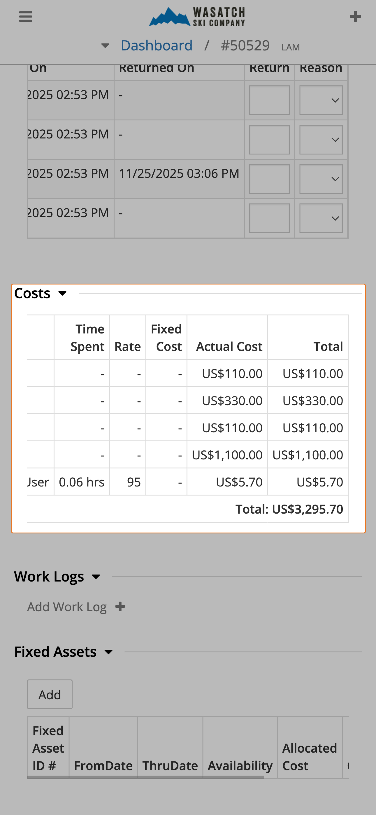 Finance-Ready Cost Integration