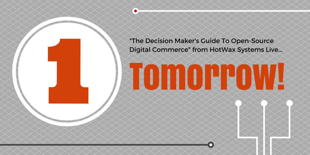 Official Release of “A Decision Maker’s Guide to Open-Source Digital Commerce” tomorrow!