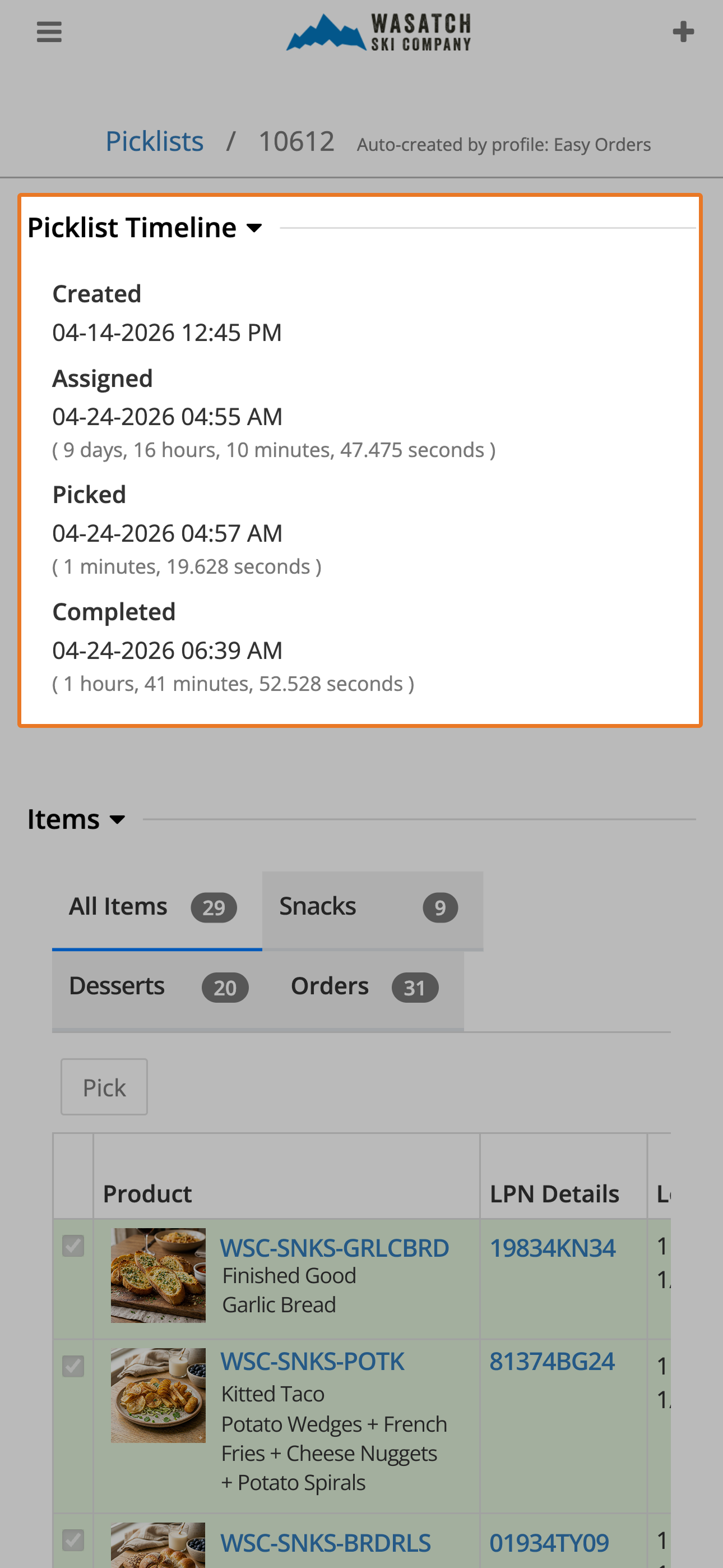 Monitor Picklist Progress Across the Warehouse