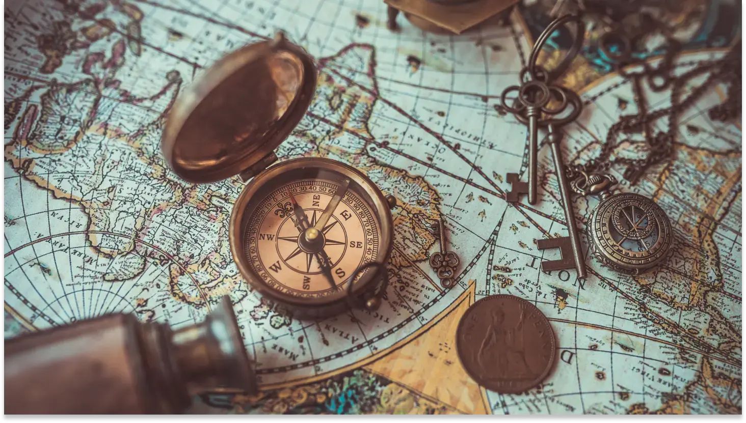 Our Story Vintage Map Our Story Vintage Map