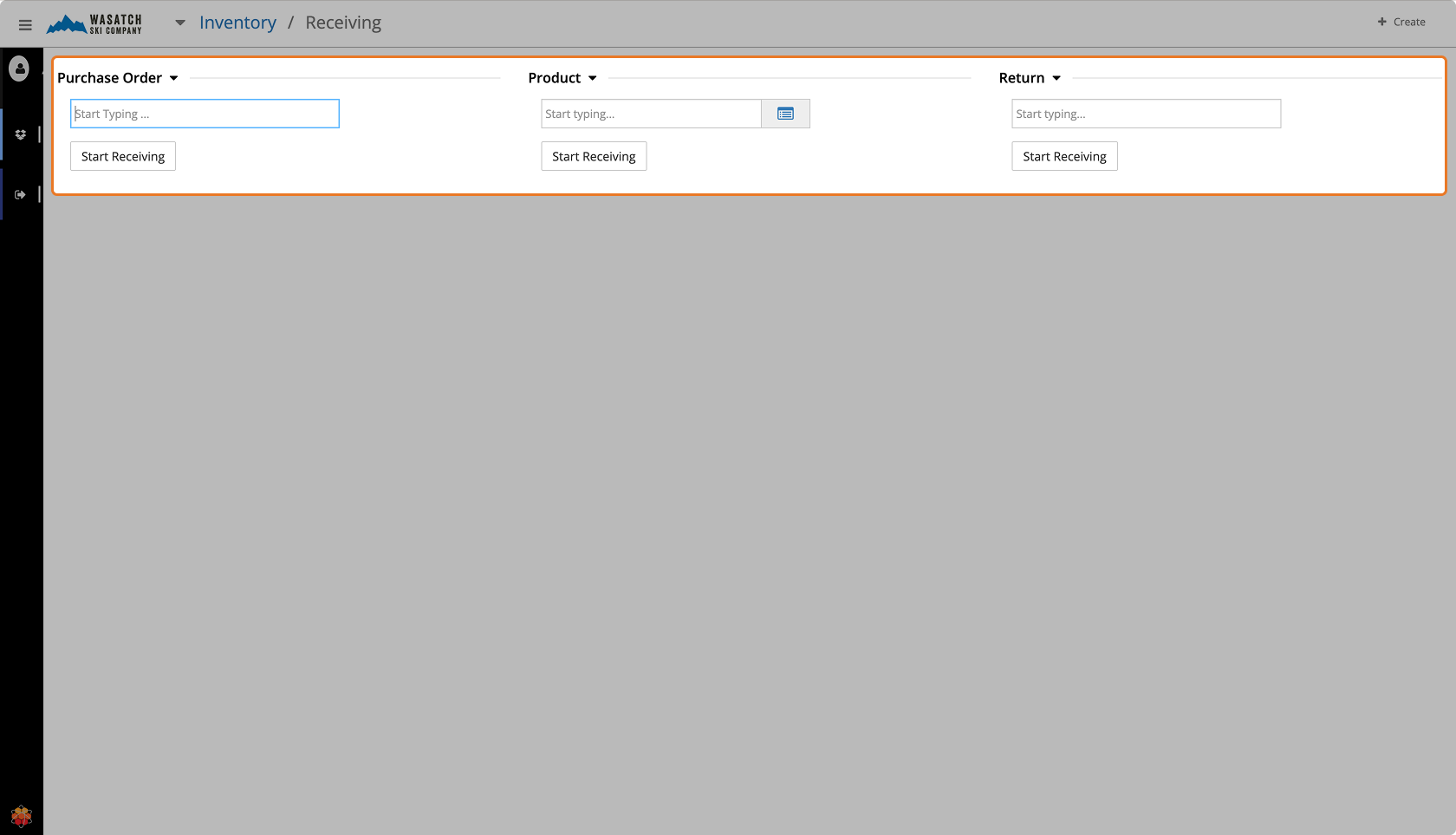 Receive Against Purchase Orders, Returns, and Blind Receipts