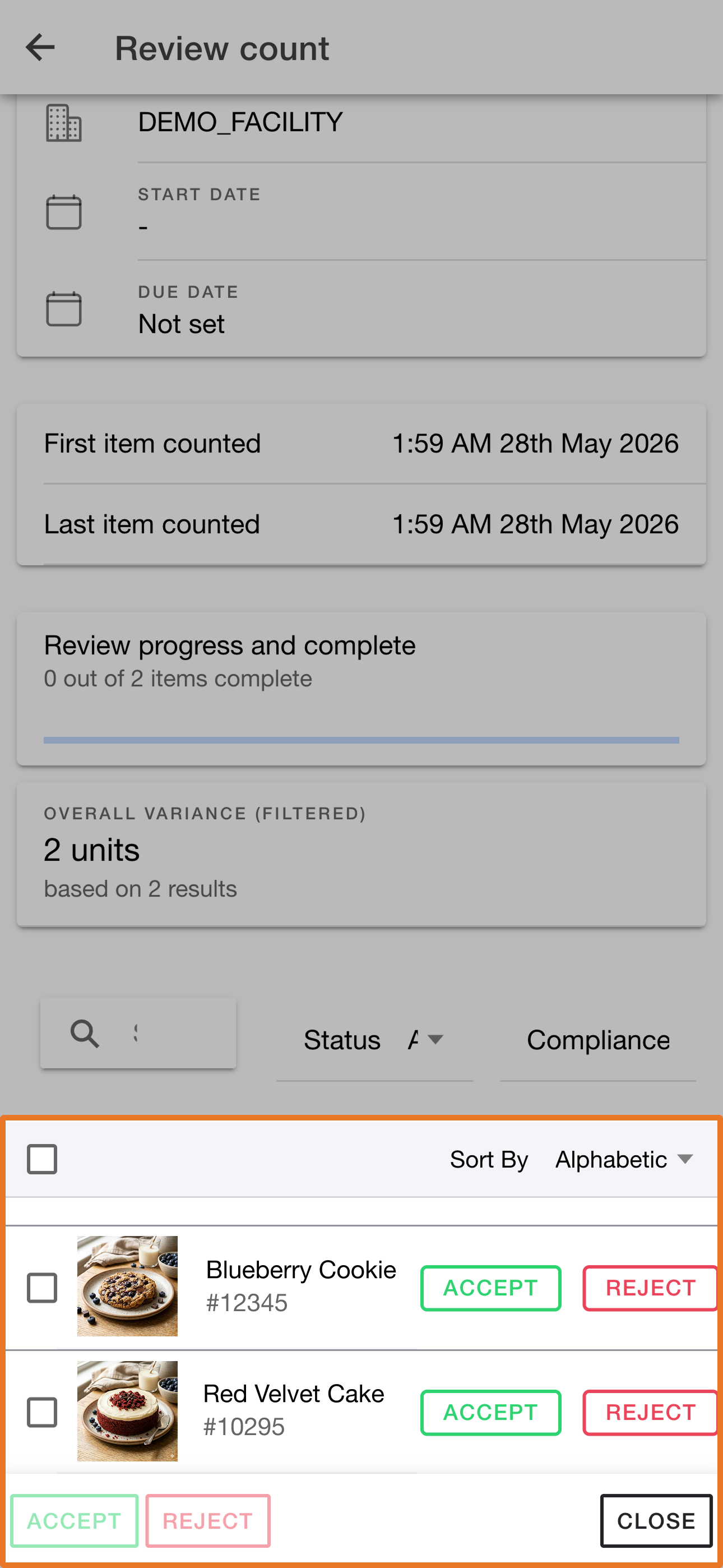 Approve or Reject Count Variances with Full Visibility