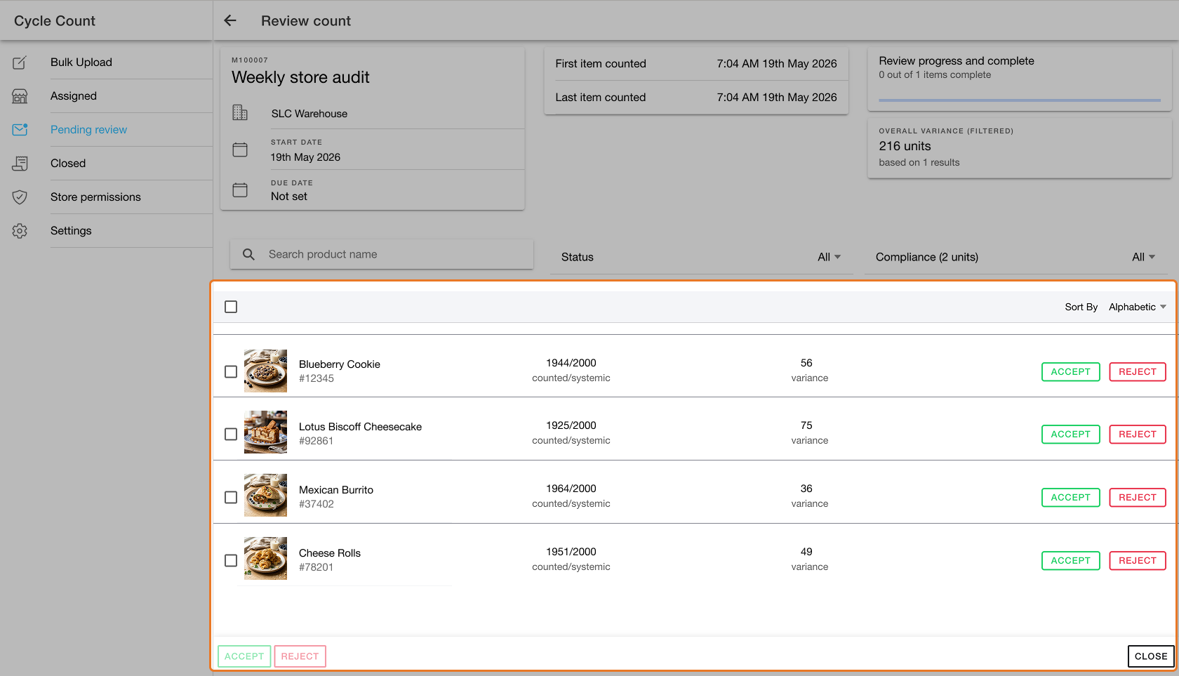 Approve or Reject Count Variances with Full Visibility