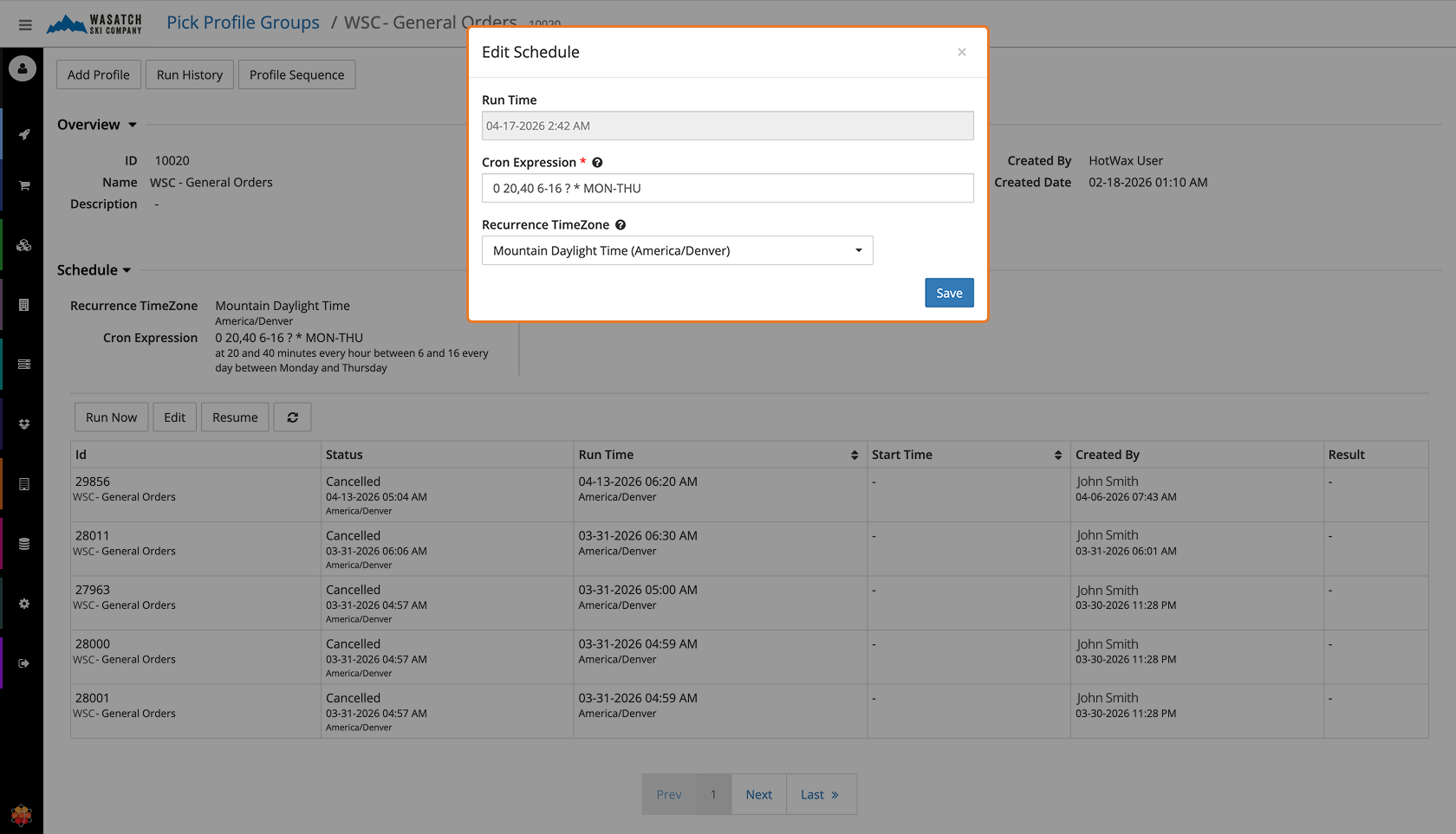 Schedule Pick Waves by Time, Season, and Operational Requirements
