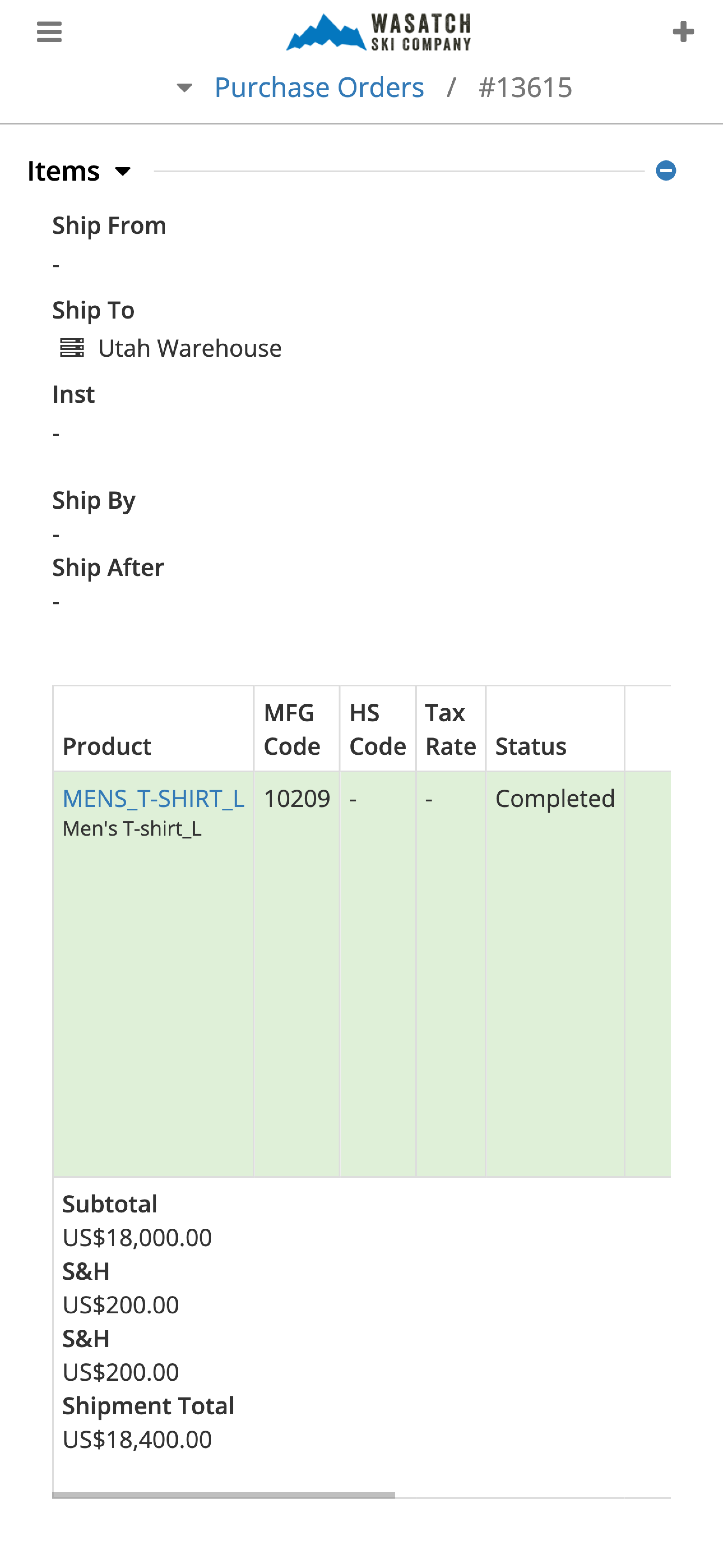 Generate Invoices From Received Quantities