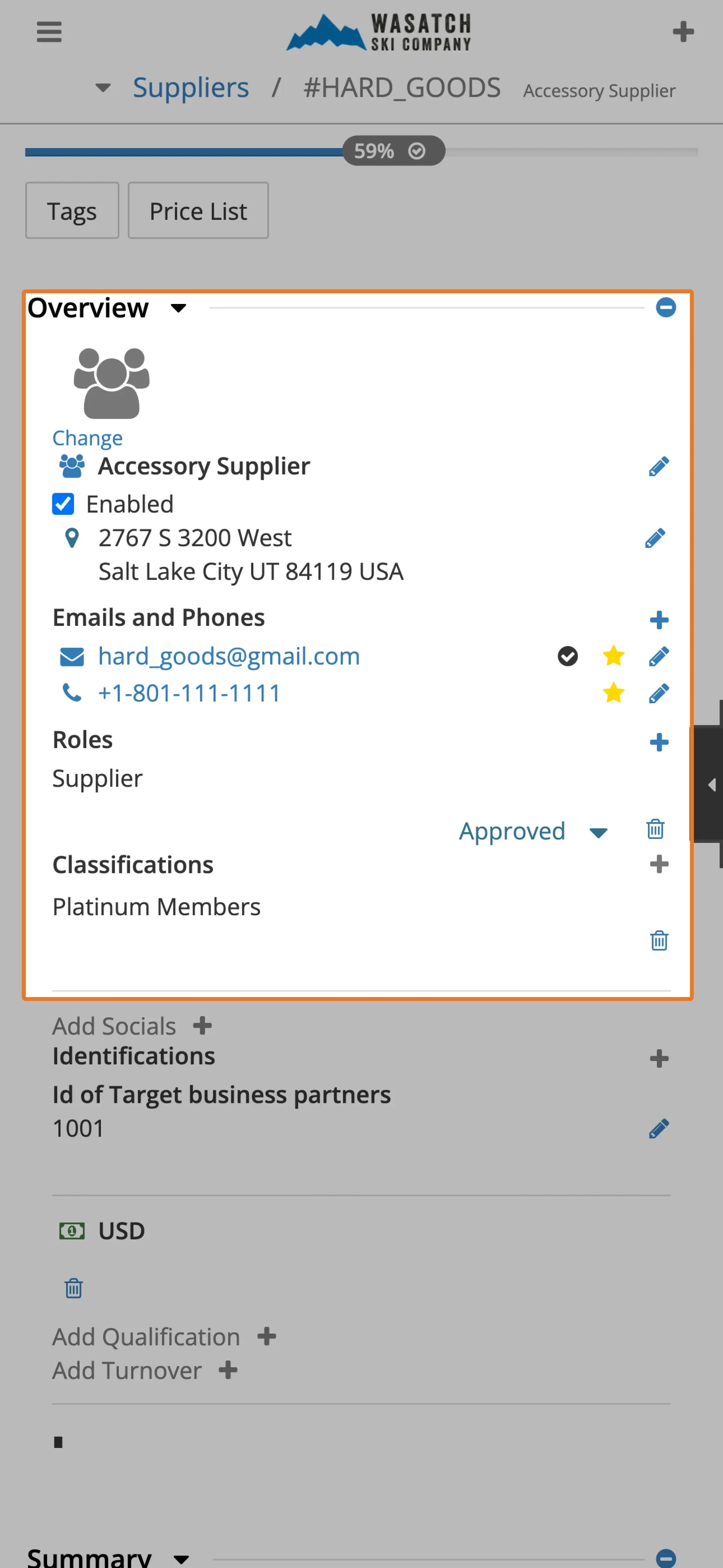 Onboard Suppliers Into Structured Profiles