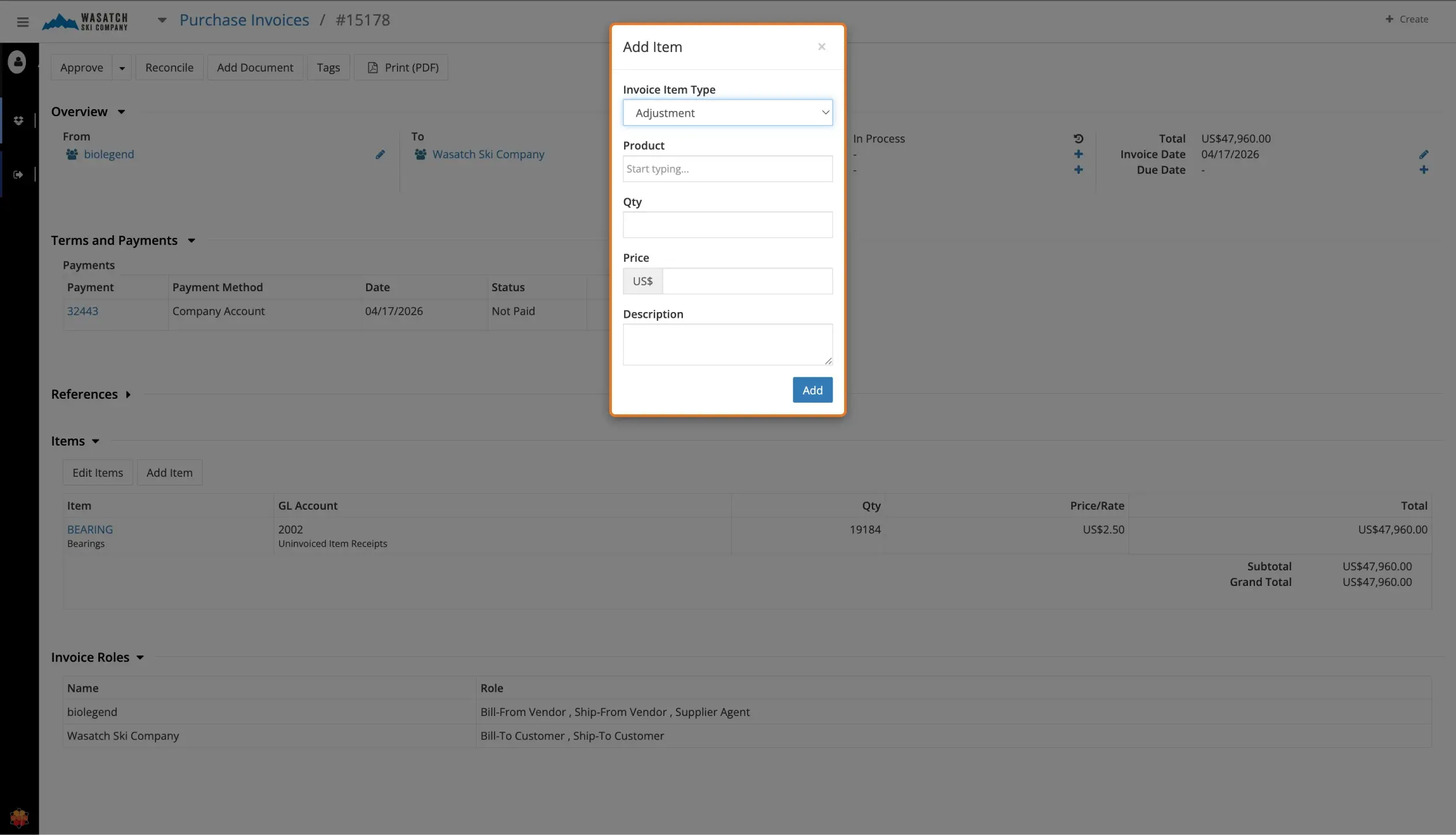 Review and Adjust Invoice Lines Before Approval